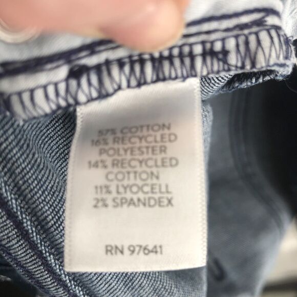 J. Jill Jeans High Rise Full Leg Crop Frayed Hem Stretch Size 12 Petite - Picture 9 of 11